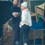 Sharna Burgess in a White Beanie Hat Was Seen Out with Brian Austin Green in Malibu 01/31/2021