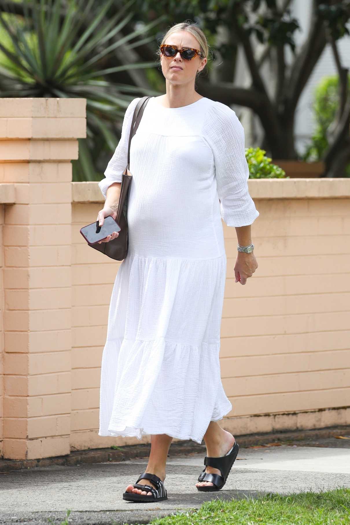 Sylvia Jeffreys in a White Dress