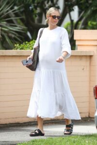 Sylvia Jeffreys in a White Dress