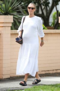 Sylvia Jeffreys in a White Dress