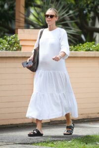 Sylvia Jeffreys in a White Dress