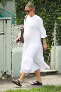 Sylvia Jeffreys in a White Dress