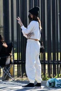 Teri Hatcher in a White Sweatsuit