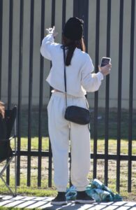 Teri Hatcher in a White Sweatsuit