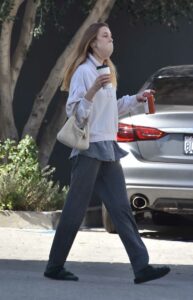 Whitney Port in a Grey Sweatpants