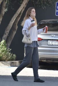 Whitney Port in a Grey Sweatpants