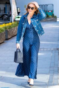 Amanda Holden in a Blue Outfit
