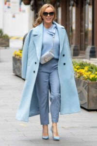 Amanda Holden in a Light Blue Outfit