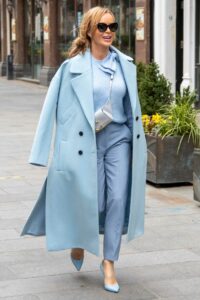 Amanda Holden in a Light Blue Outfit