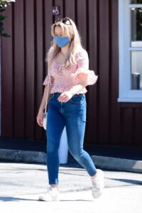 Ava Phillippe in a Polka Dot Blouse