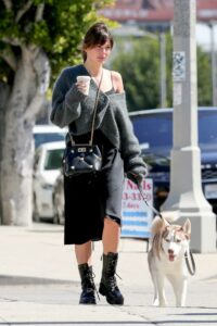 Camila Morrone in a Black Skirt