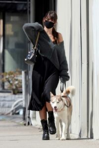 Camila Morrone in a Black Skirt