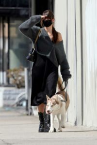 Camila Morrone in a Black Skirt