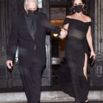 Catherine Zeta-Jones in a Black Dress Leaves Her Apartment Out with Michael Douglas in New York City 02/28/2021