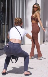 Cindy Prado in a Fitting Brown Outfit