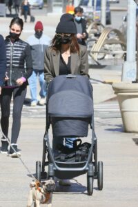 Emily Ratajkowski in a Black Beanie Hat