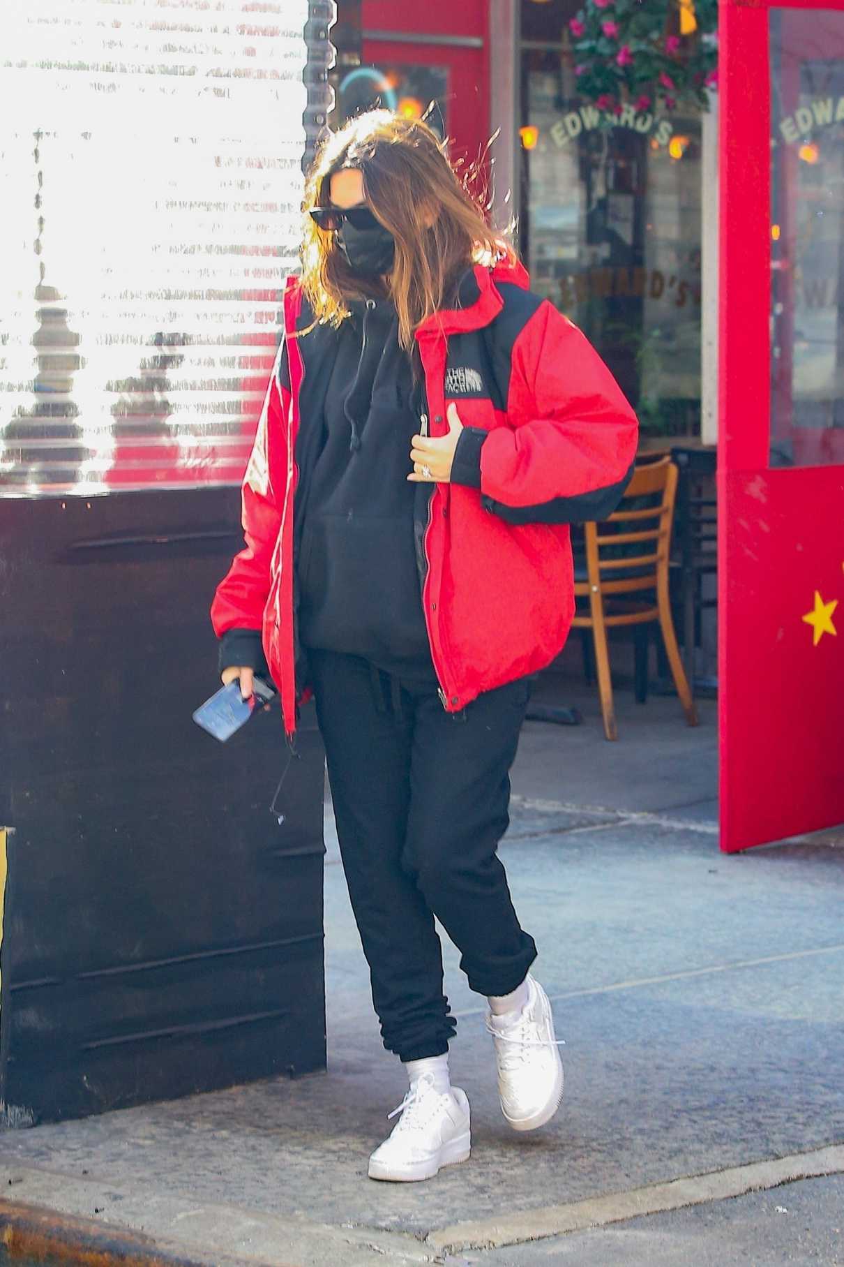 Emily Ratajkowski in a Red Jacket