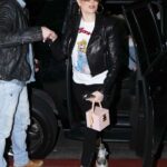 Erika Jayne in a Black Leather Jacket Arrives at BOA Steakhouse in West Hollywood 03/14/2021