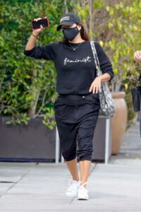 Eva Longoria in a Black Cap