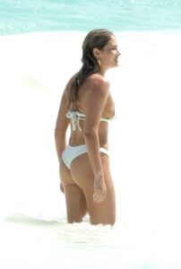 Francesca Aiello in a White Bikini