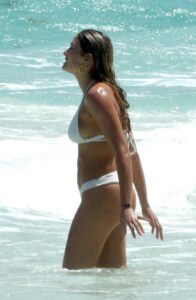 Francesca Aiello in a White Bikini