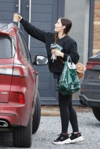 Jacqueline Jossa in a Black Leggings