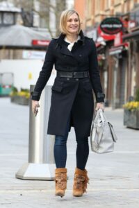 Jenni Falconer in a Black Coat