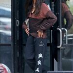 Jessica Gomes in a Blue Sweatpants Leaves Rehearsal for the Dancing With the Stars in Sydney 03/17/2021