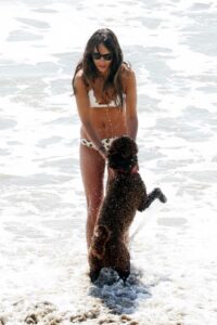 Jordana Brewster in a White Bikini Top