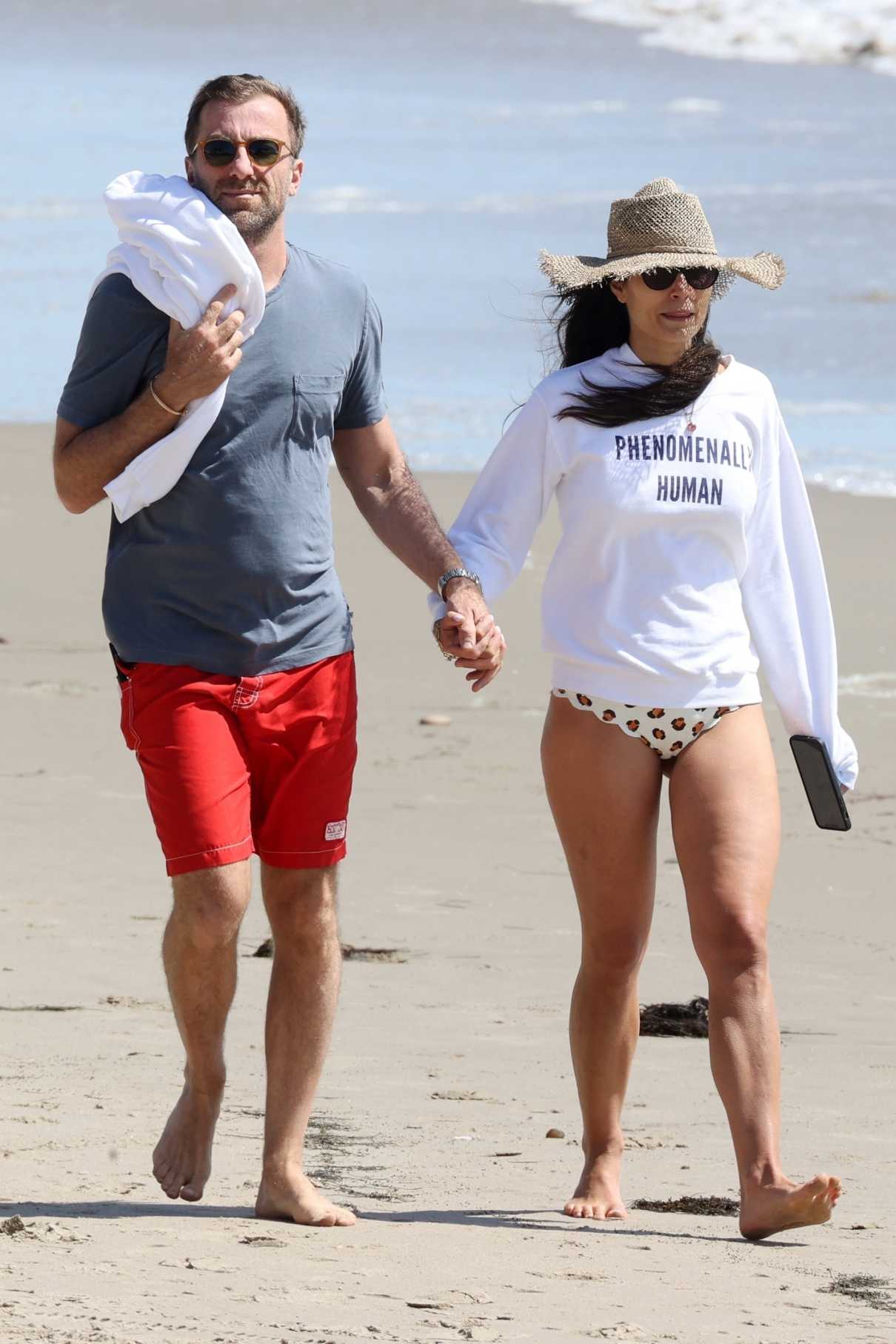 Jordana Brewster in a White Bikini Top Was Seen Out with Mason Morfit ...
