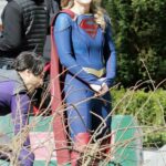 Melissa Benoist on the Set of Supergirl in Vancouver 03/29/2021
