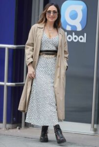 Myleene Klass in a Polka Dot Dress