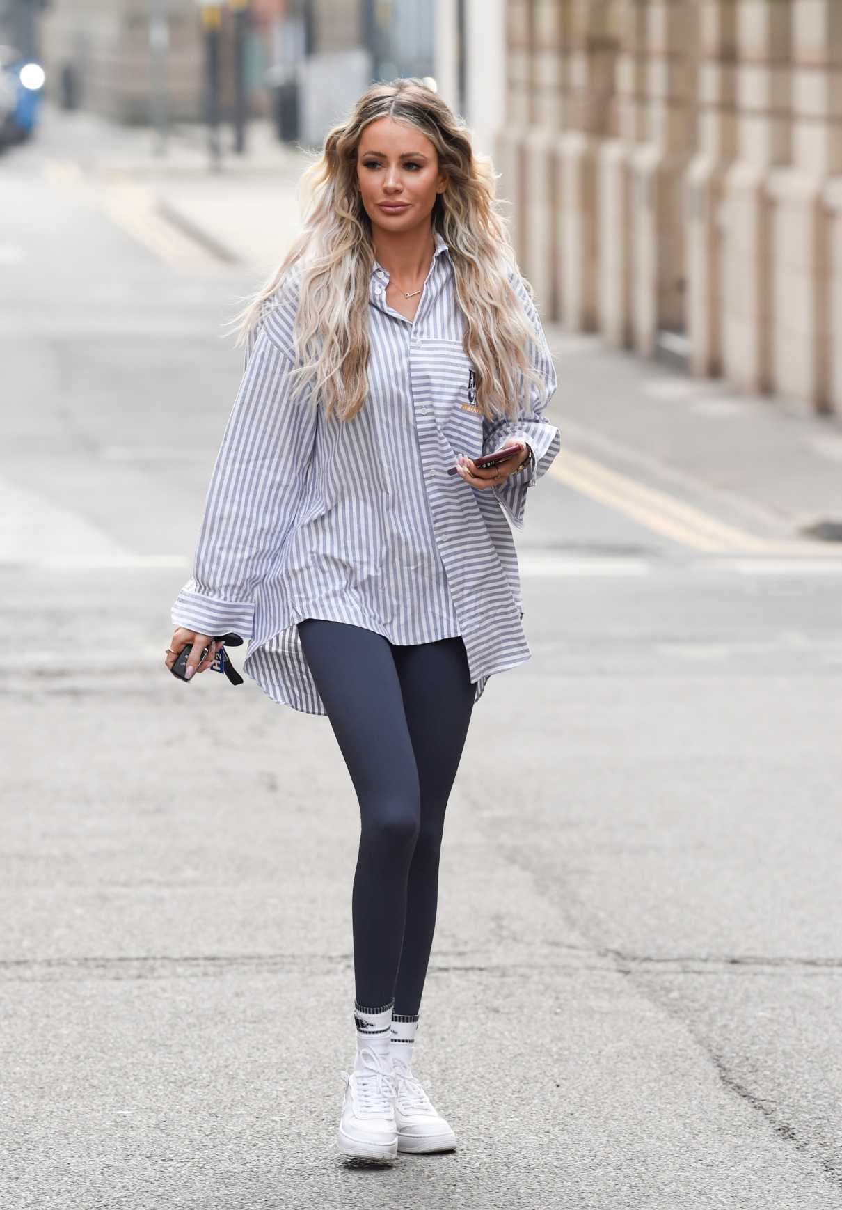 Olivia Attwood in a White Sneakers