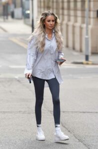 Olivia Attwood in a White Sneakers