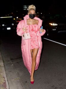 Pia Mia in a Pink Outfit