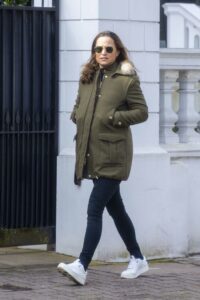 Pippa Middleton in an Olive Jacket
