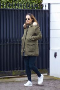 Pippa Middleton in an Olive Jacket