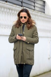 Pippa Middleton in an Olive Jacket