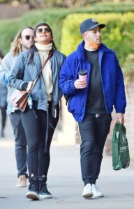 Priyanka Chopra in a Blue Bomber Jacket