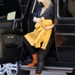 Rebel Wilson in a Yellow Blazer Arrives at the Maybourne Hotel in Beverly Hills 03/02/2021