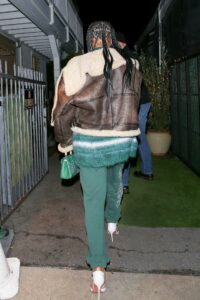 Rihanna in a Green Sweatpants
