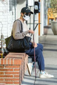 Selma Blair in a Black Cap