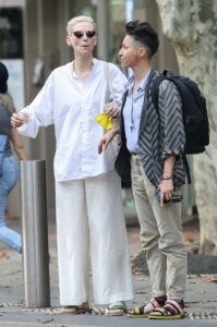 Tilda Swinton in a White Shirt