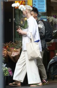 Tilda Swinton in a White Shirt