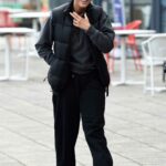 Vicky Pattison in a Black Outfit Heads to Steph’s Packed Lunch TV Show in Leeds 03/14/2021