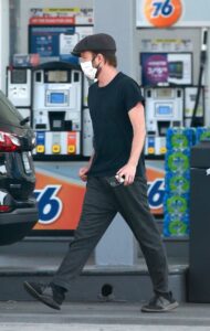 Aaron Paul in a Black Tee