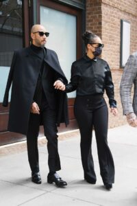 Alicia Keys in a Black Outfit