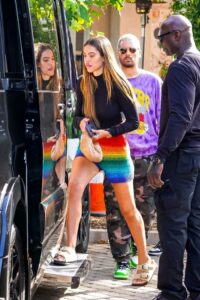 Amelia Gray Hamlin in a Rainbow Shorts