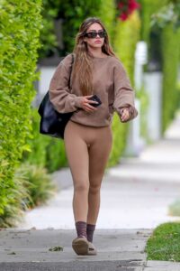 Amelia Gray Hamlin in a Tan Sweatshirt