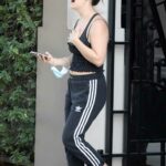Billie Lourd in a Black Top Leaves a Gym Workout in Los Angeles 04/11/2021